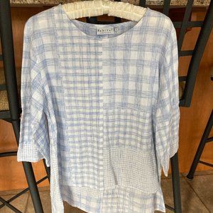 Habitat mixed plaid top